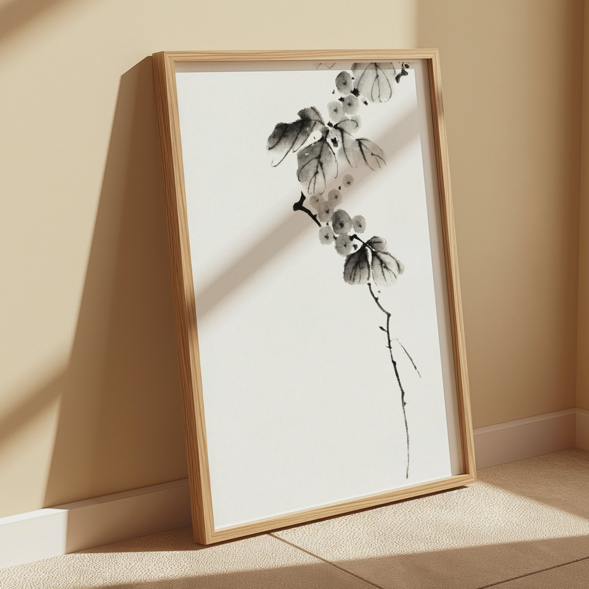 Premium Poster of Beautiful Japanese Minimalist Floral Art Posters