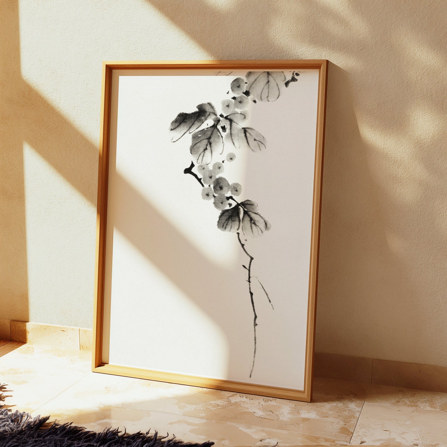 Premium Poster of Beautiful Japanese Minimalist Floral Art Posters