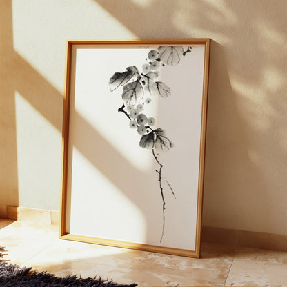 Premium Poster of Beautiful Japanese Minimalist Floral Art Posters