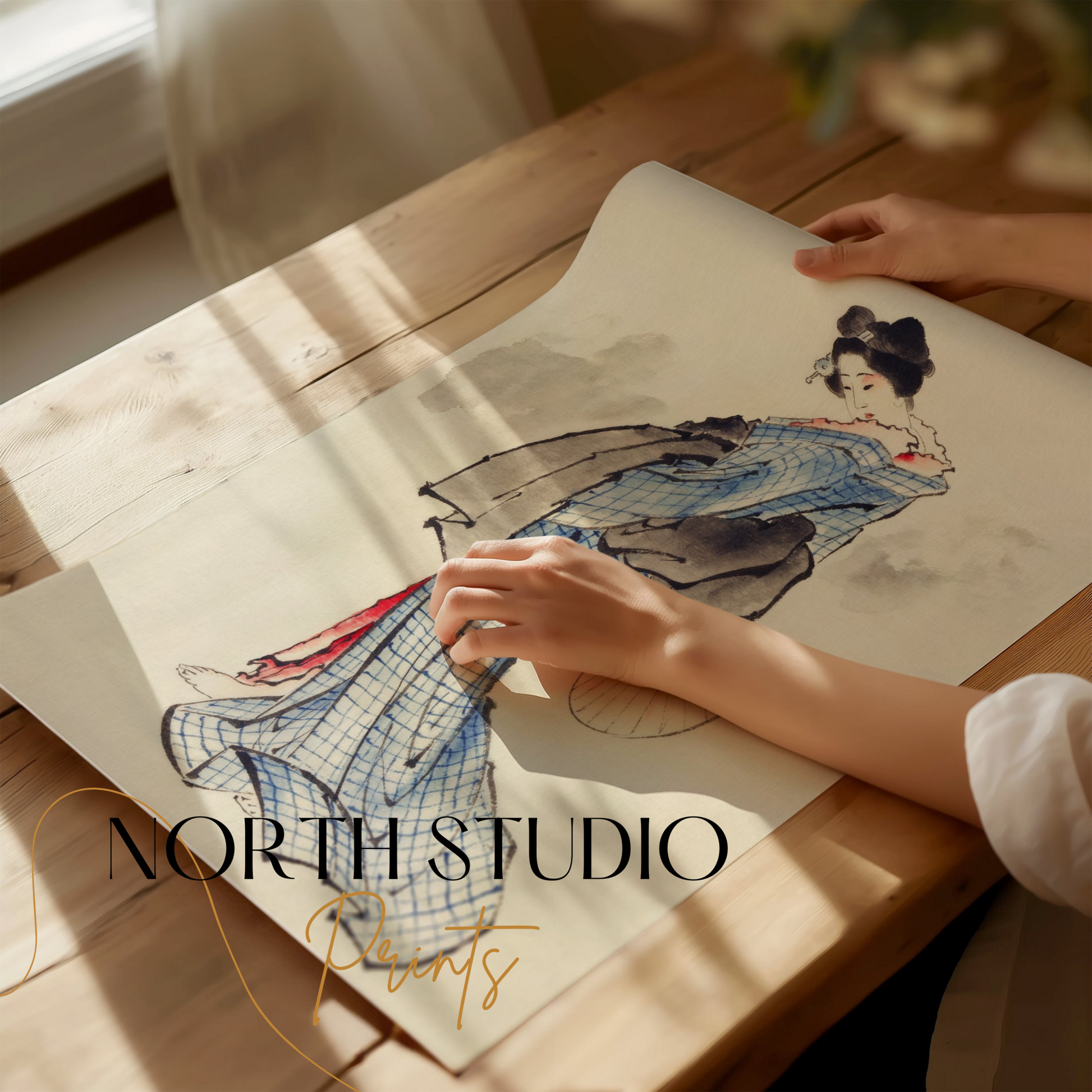 Premium Poster of Beautiful Japanese Traditional Geisha Art Posters