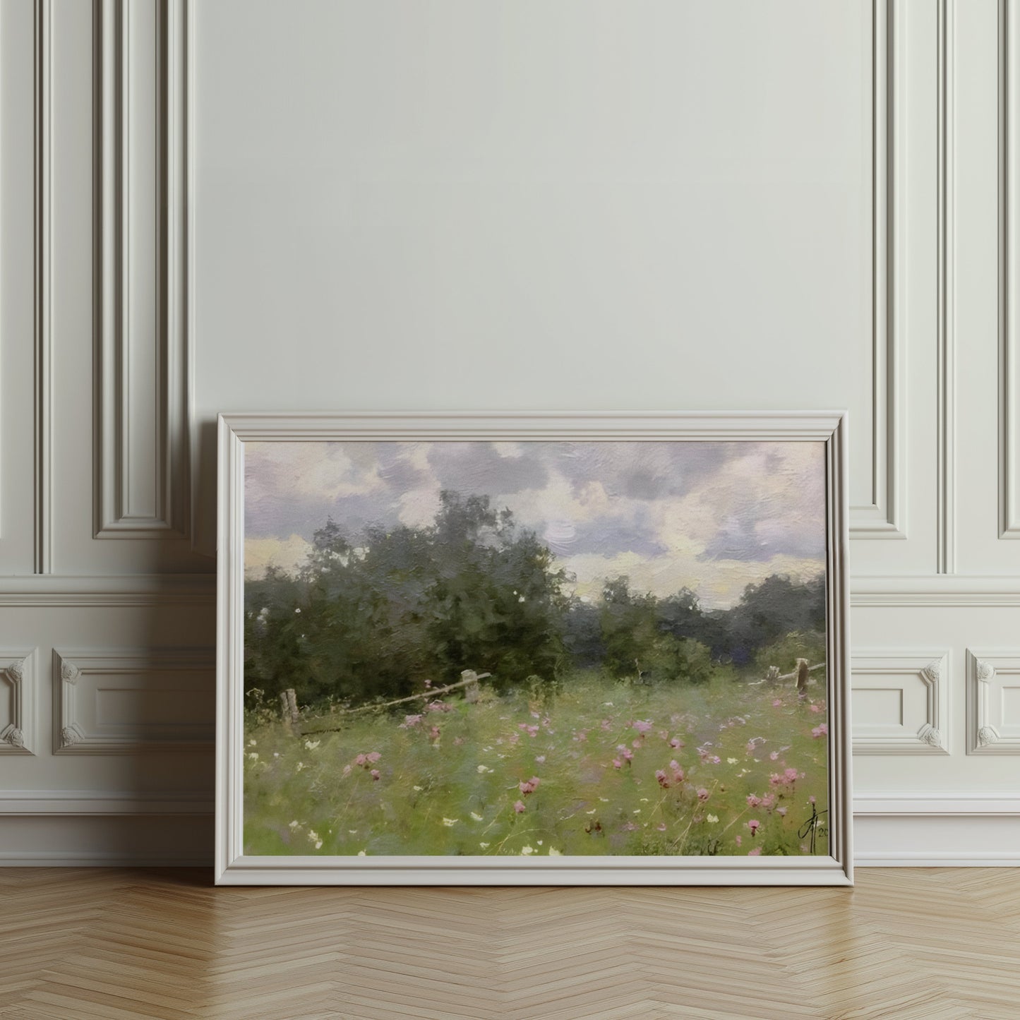 Premium Poster of Beautiful Landscape with Meadow Art Print on Posters
