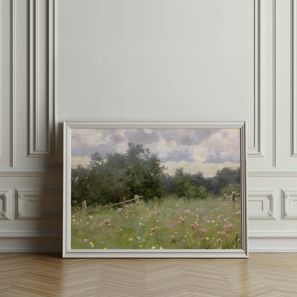 Premium Poster of Beautiful Landscape with Meadow Art Print on Posters