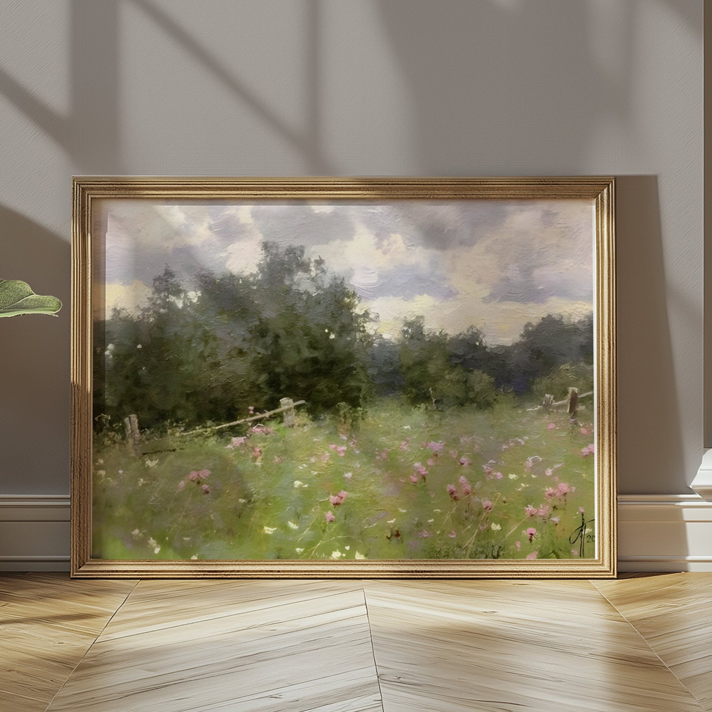 Premium Poster of Beautiful Landscape with Meadow Art Print on Posters