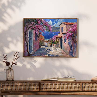 Premium Poster of Beautiful Mediterranean Landscape with Colorful Posters