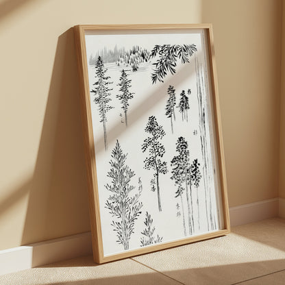 Premium Poster of Beautiful Nature Art Japanese Trees Design Posters