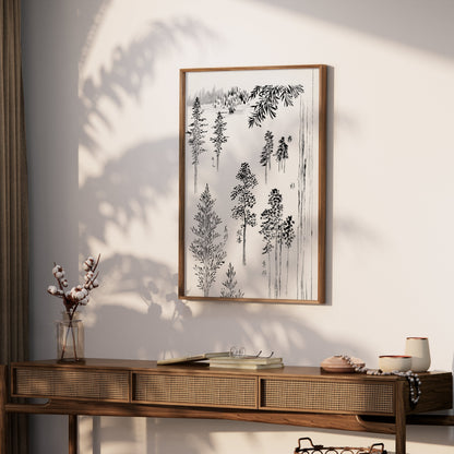 Premium Poster of Beautiful Nature Art Japanese Trees Design Posters