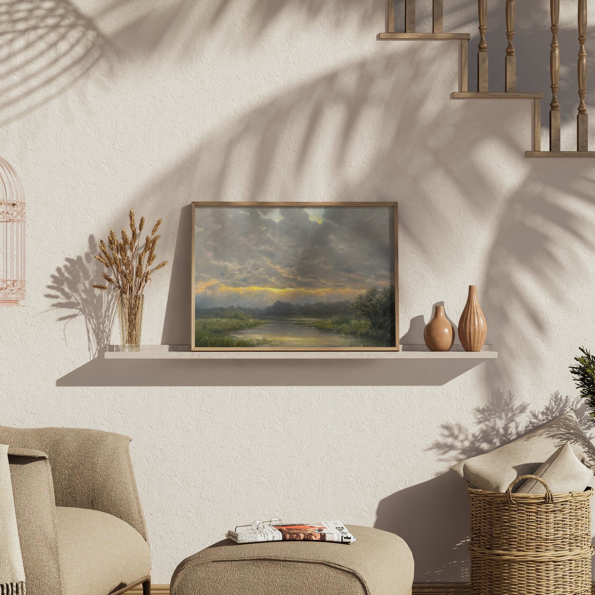 Premium Poster of Beautiful Nature Landscape Morning Sunrise Posters