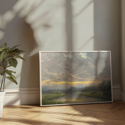Premium Poster of Beautiful Nature Landscape Morning Sunrise Posters
