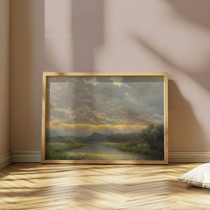 Premium Poster of Beautiful Nature Landscape Morning Sunrise Posters