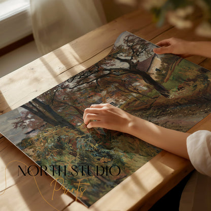 Premium Poster of Beautiful Pathway With Trees And Building Wall Art Posters