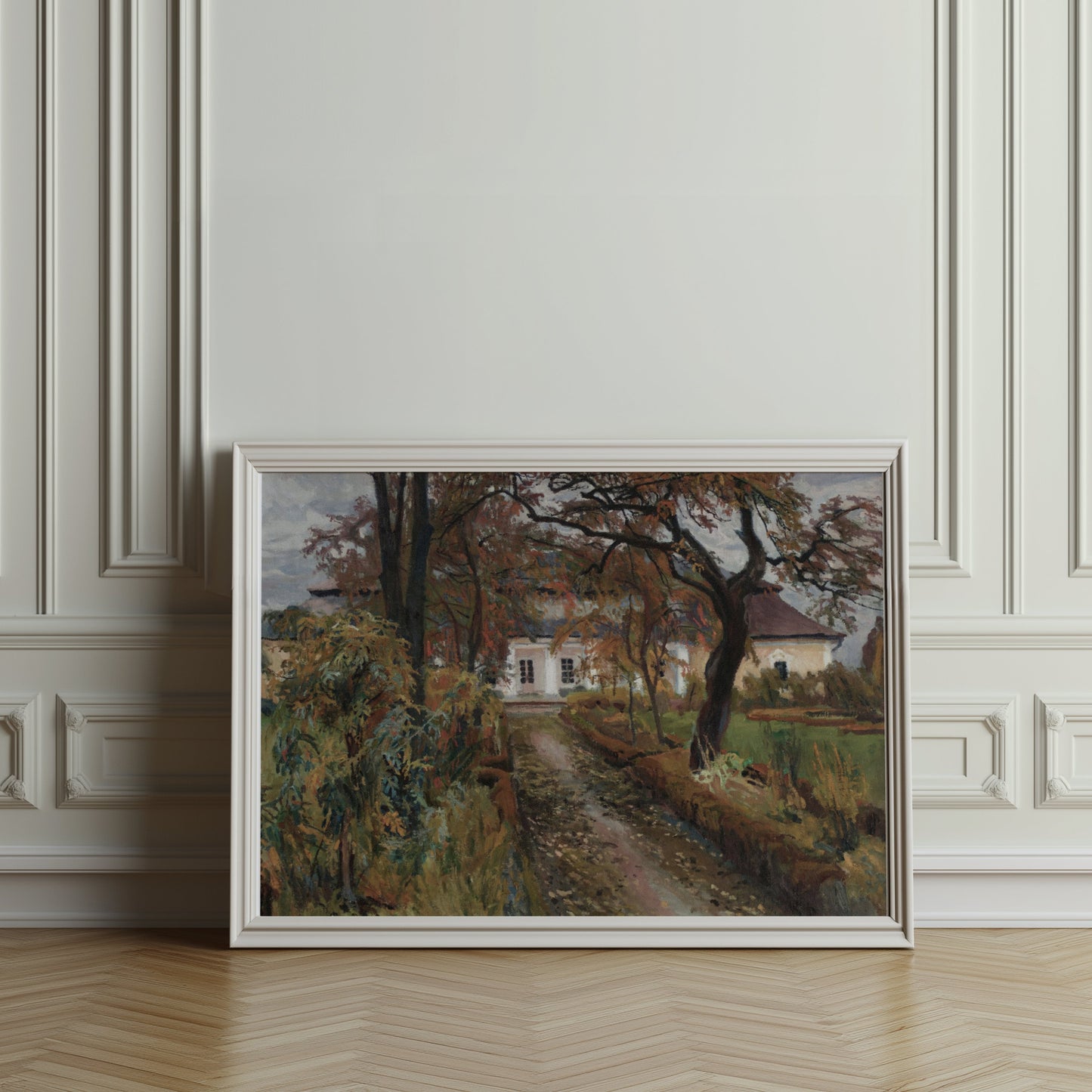 Premium Poster of Beautiful Pathway With Trees And Building Wall Art Posters