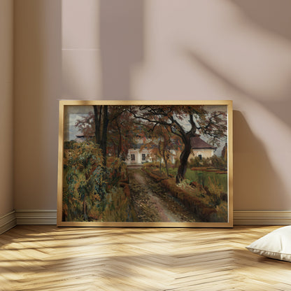 Premium Poster of Beautiful Pathway With Trees And Building Wall Art Posters