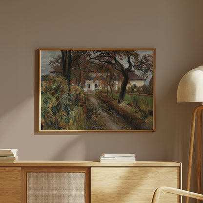 Premium Poster of Beautiful Pathway With Trees And Building Wall Art Posters