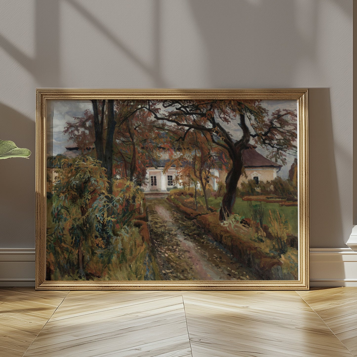 Premium Poster of Beautiful Pathway With Trees And Building Wall Art Posters