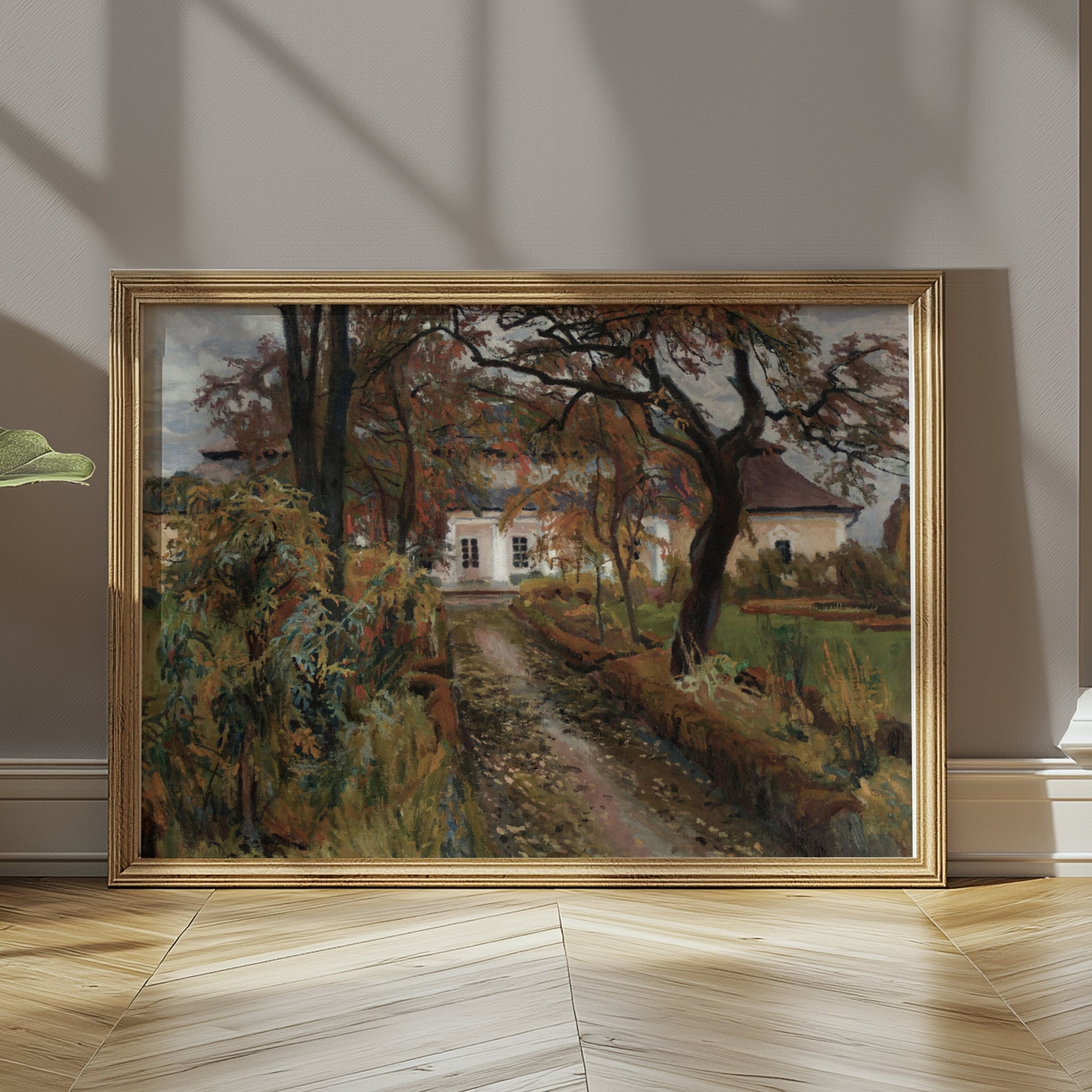Premium Poster of Beautiful Pathway With Trees And Building Wall Art Posters