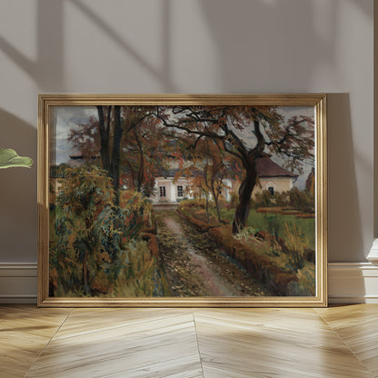 Premium Poster of Beautiful Pathway With Trees And Building Wall Art Posters