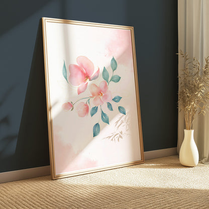 Premium Poster of Beautiful Pink Floral Art Wall Decor Posters
