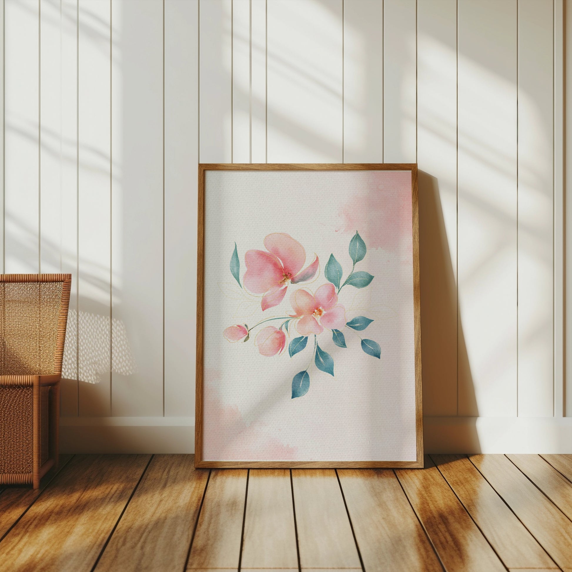 Premium Poster of Beautiful Pink Floral Art Wall Decor Posters