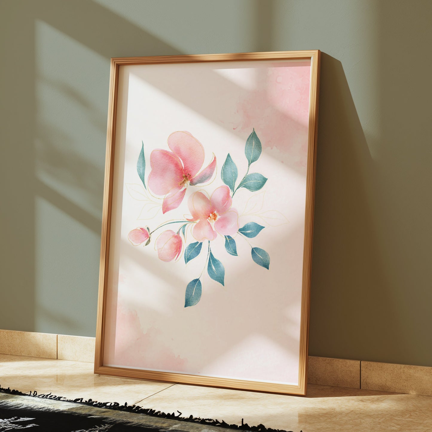 Premium Poster of Beautiful Pink Floral Art Wall Decor Posters