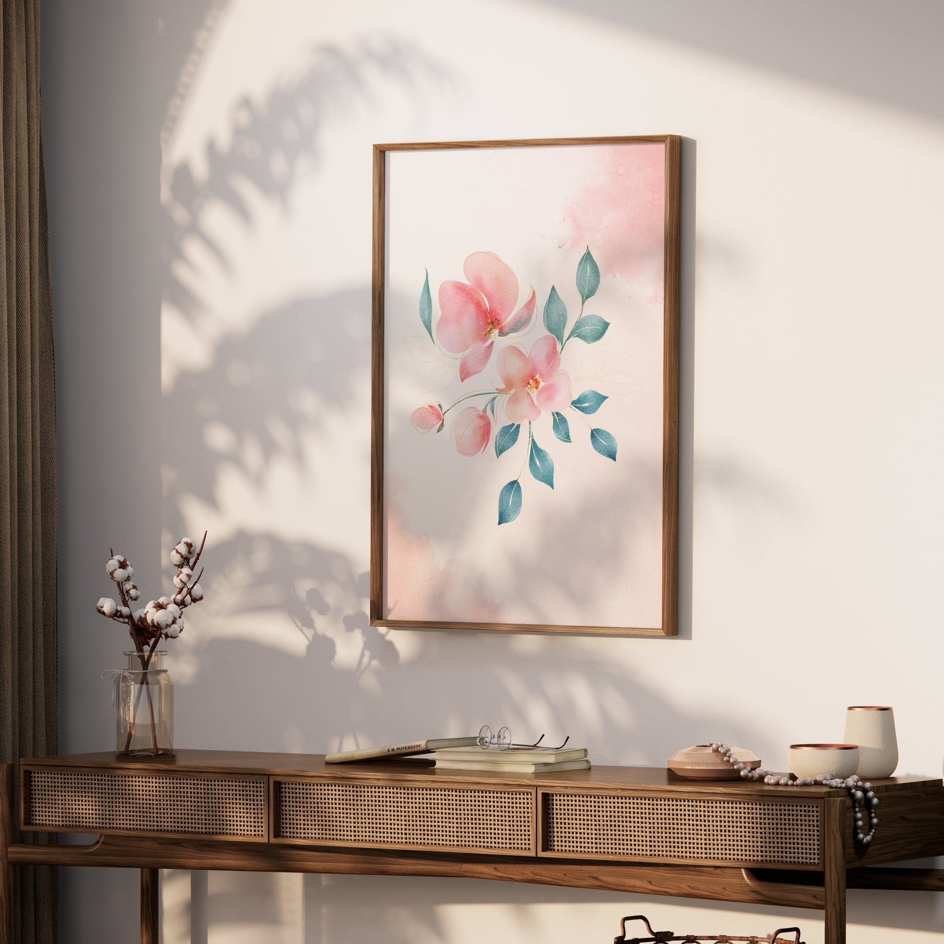 Premium Poster of Beautiful Pink Floral Art Wall Decor Posters