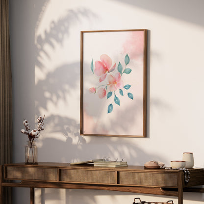 Premium Poster of Beautiful Pink Floral Art Wall Decor Posters