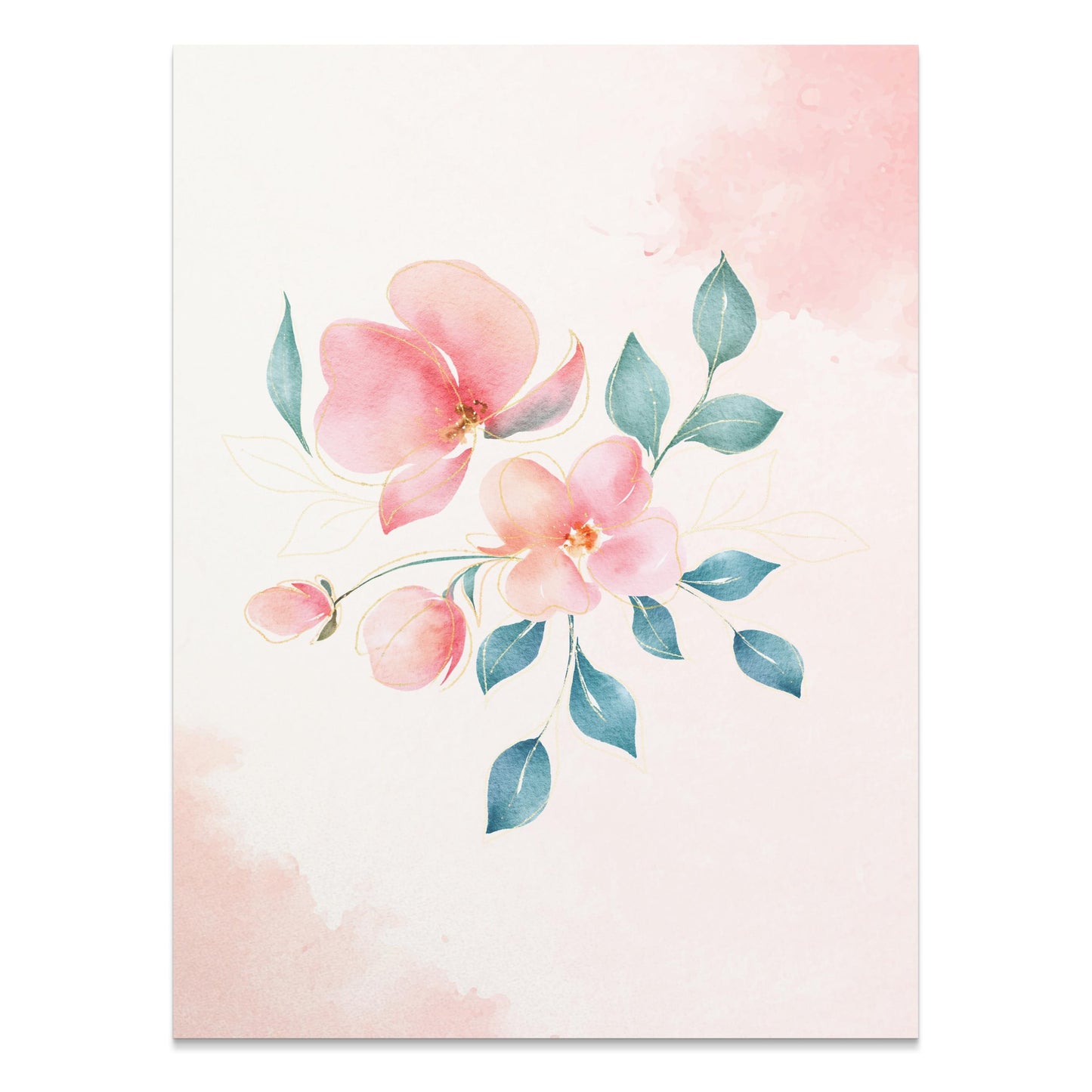 Premium Poster of Beautiful Pink Floral Art Wall Decor Posters