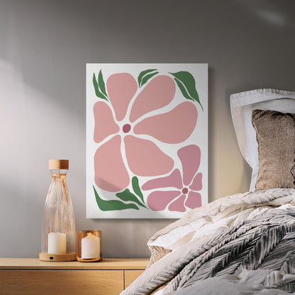 Premium Poster of Beautiful Pink Flower Design Canvas Wraps