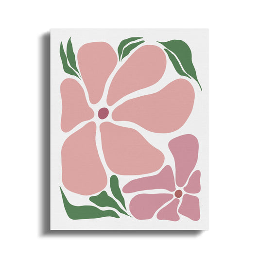 Premium Poster of Beautiful Pink Flower Design Canvas Wraps