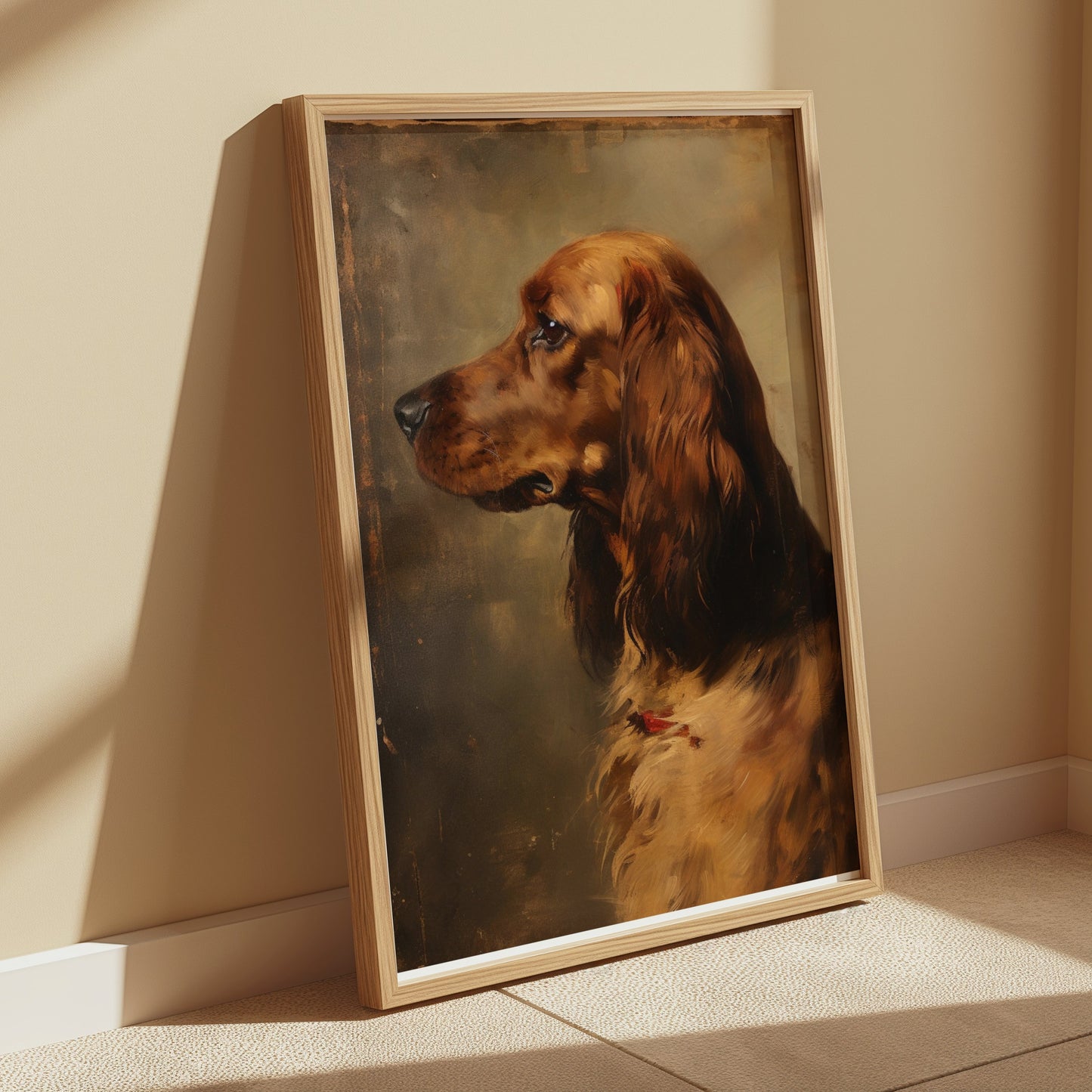 Premium Poster of Beautiful Portrait Of A Dog In Antique Style Posters