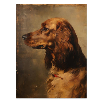 Premium Poster of Beautiful Portrait Of A Dog In Antique Style Posters