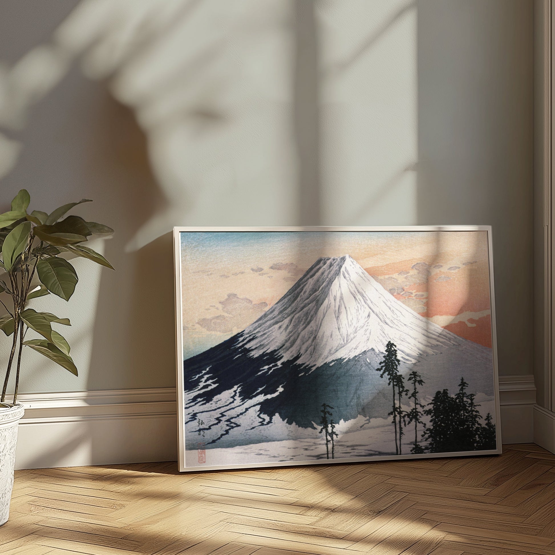 Premium Poster of Beautiful Scenic Japanese Mountain Landscape Posters