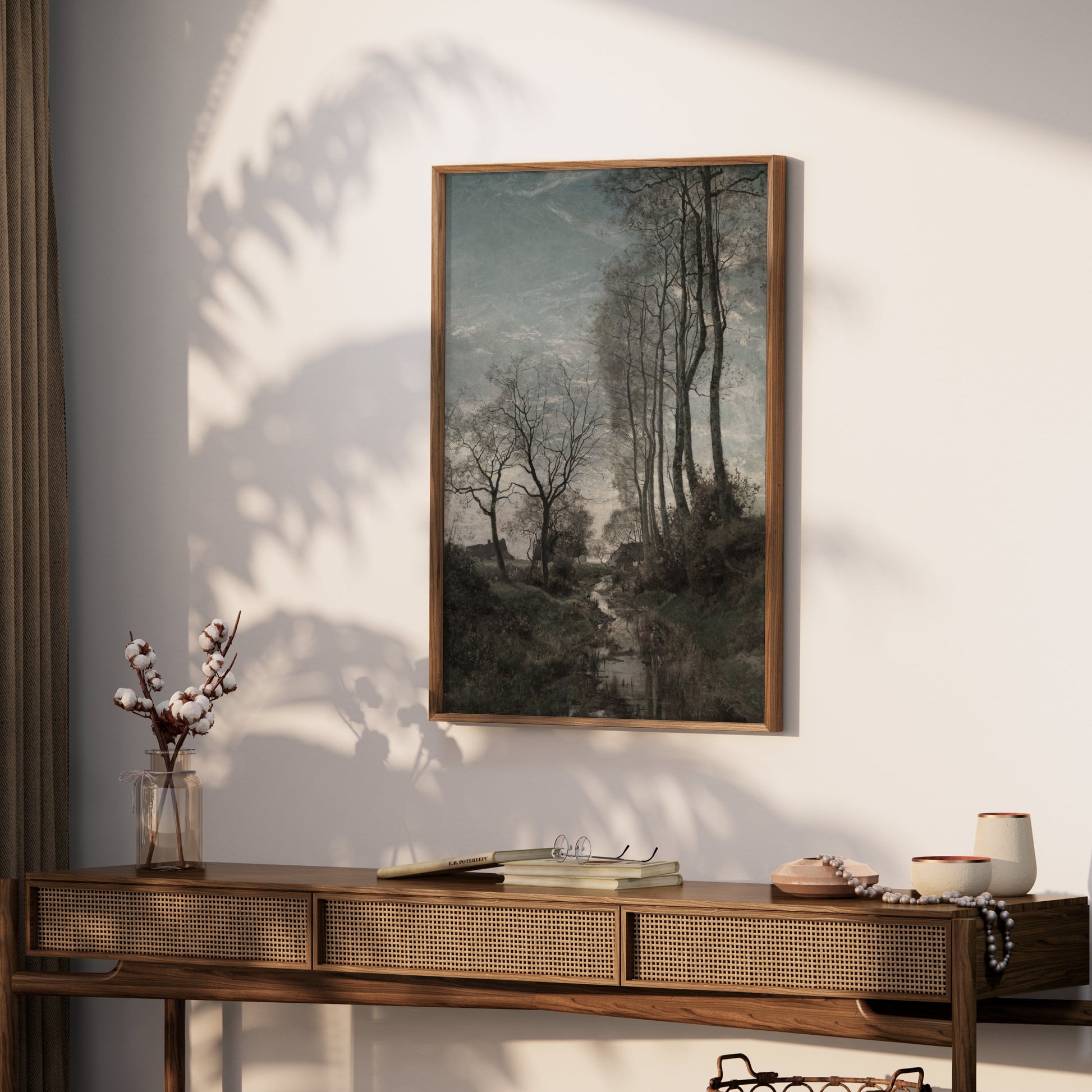 Premium Poster of Beautiful Scenic Landscape Park Stream Posters