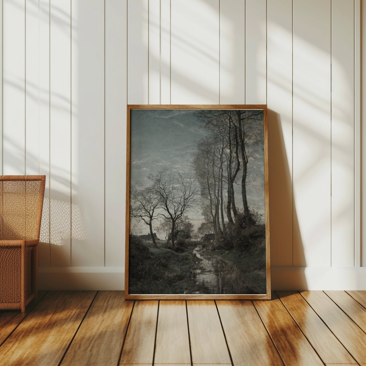 Premium Poster of Beautiful Scenic Landscape Park Stream Posters