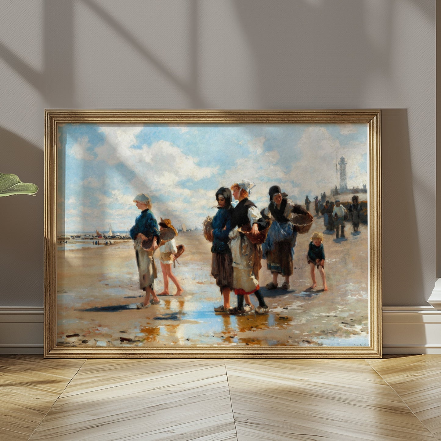 Premium Poster of Beautiful Seaside Artwork Beach Scene Wall Decor Posters