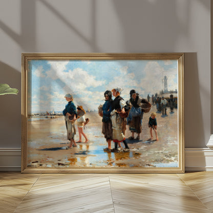 Premium Poster of Beautiful Seaside Artwork Beach Scene Wall Decor Posters