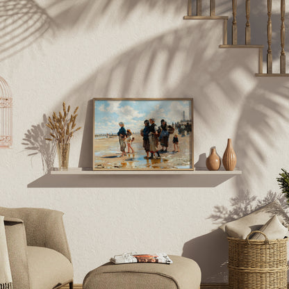 Premium Poster of Beautiful Seaside Artwork Beach Scene Wall Decor Posters