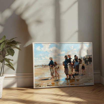 Premium Poster of Beautiful Seaside Artwork Beach Scene Wall Decor Posters