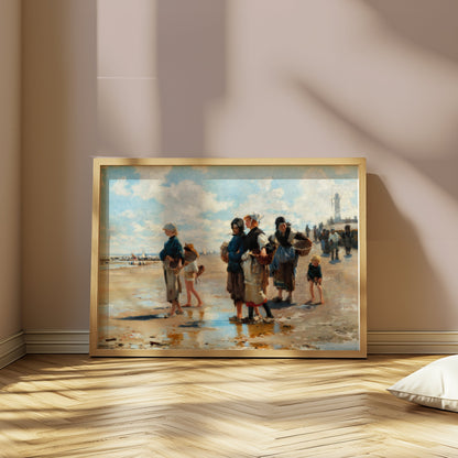 Premium Poster of Beautiful Seaside Artwork Beach Scene Wall Decor Posters