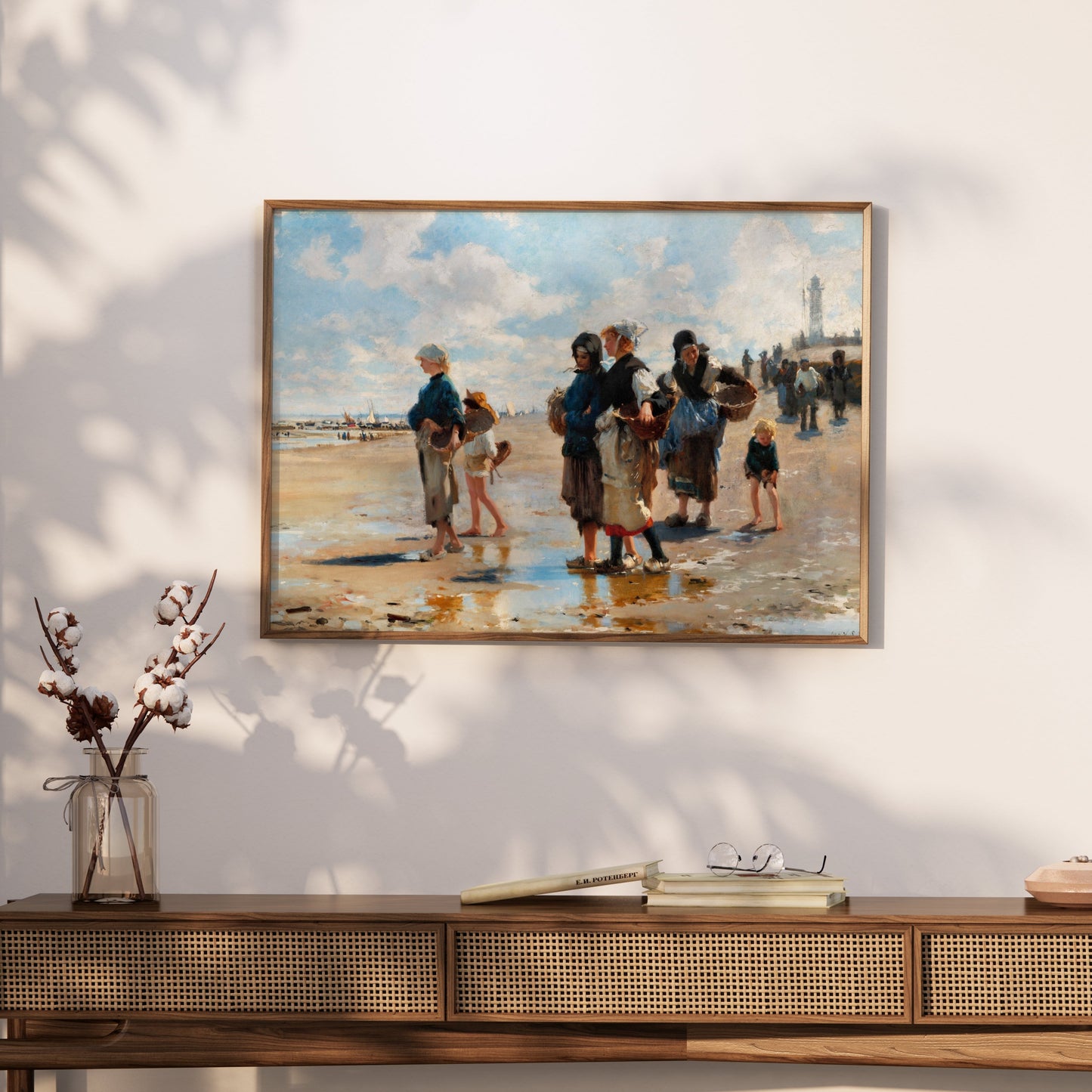 Premium Poster of Beautiful Seaside Artwork Beach Scene Wall Decor Posters