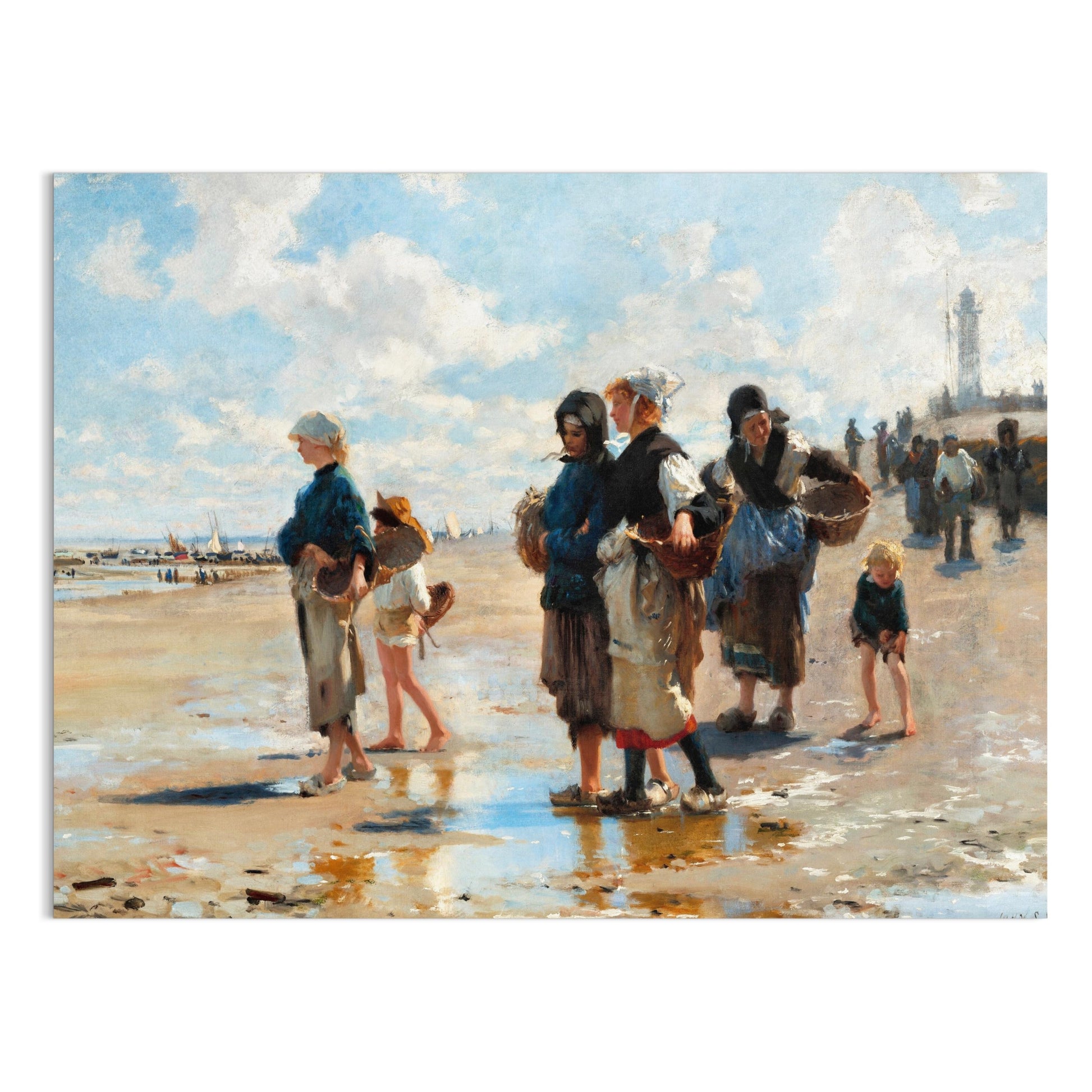 Premium Poster of Beautiful Seaside Artwork Beach Scene Wall Decor Posters