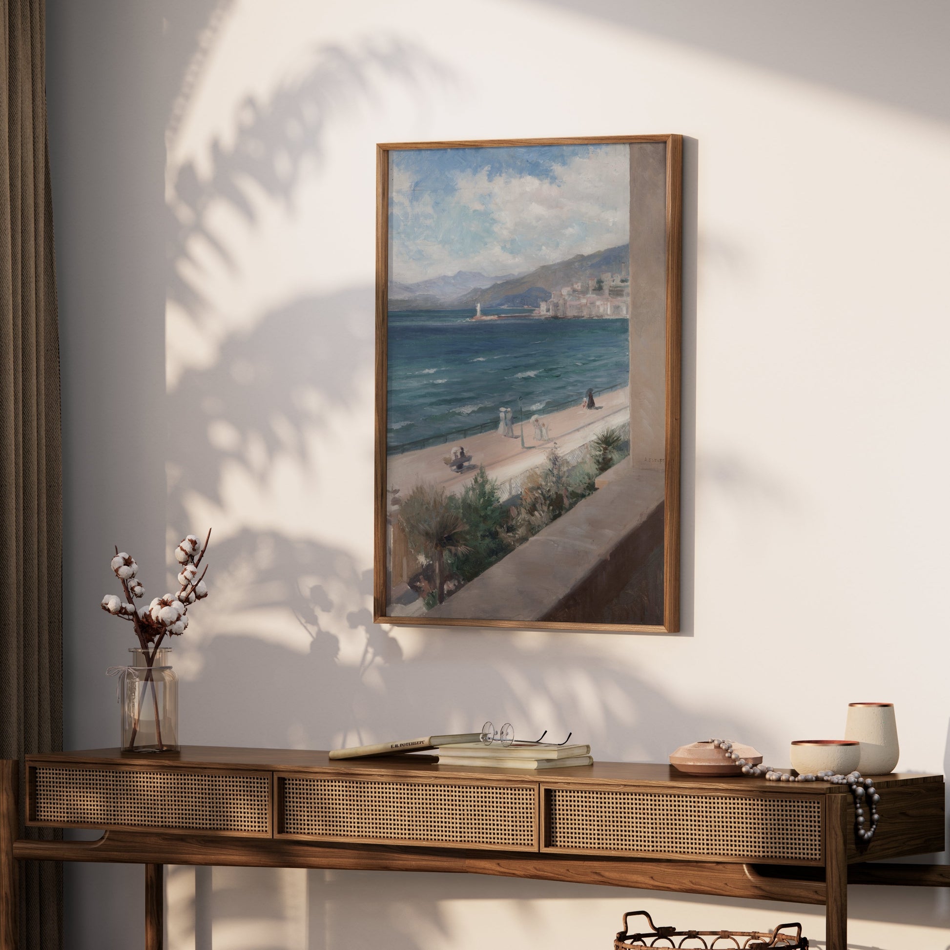 Premium Poster of Beautiful Seaside Promenade Landscape View Posters