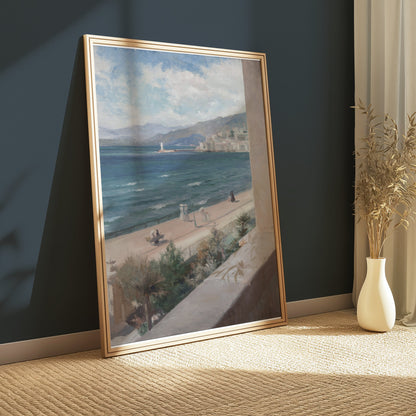 Premium Poster of Beautiful Seaside Promenade Landscape View Posters