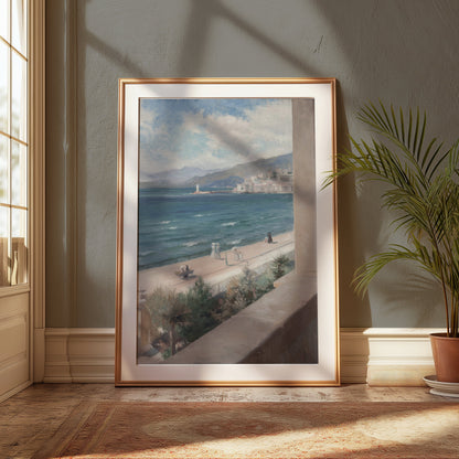 Premium Poster of Beautiful Seaside Promenade Landscape View Posters