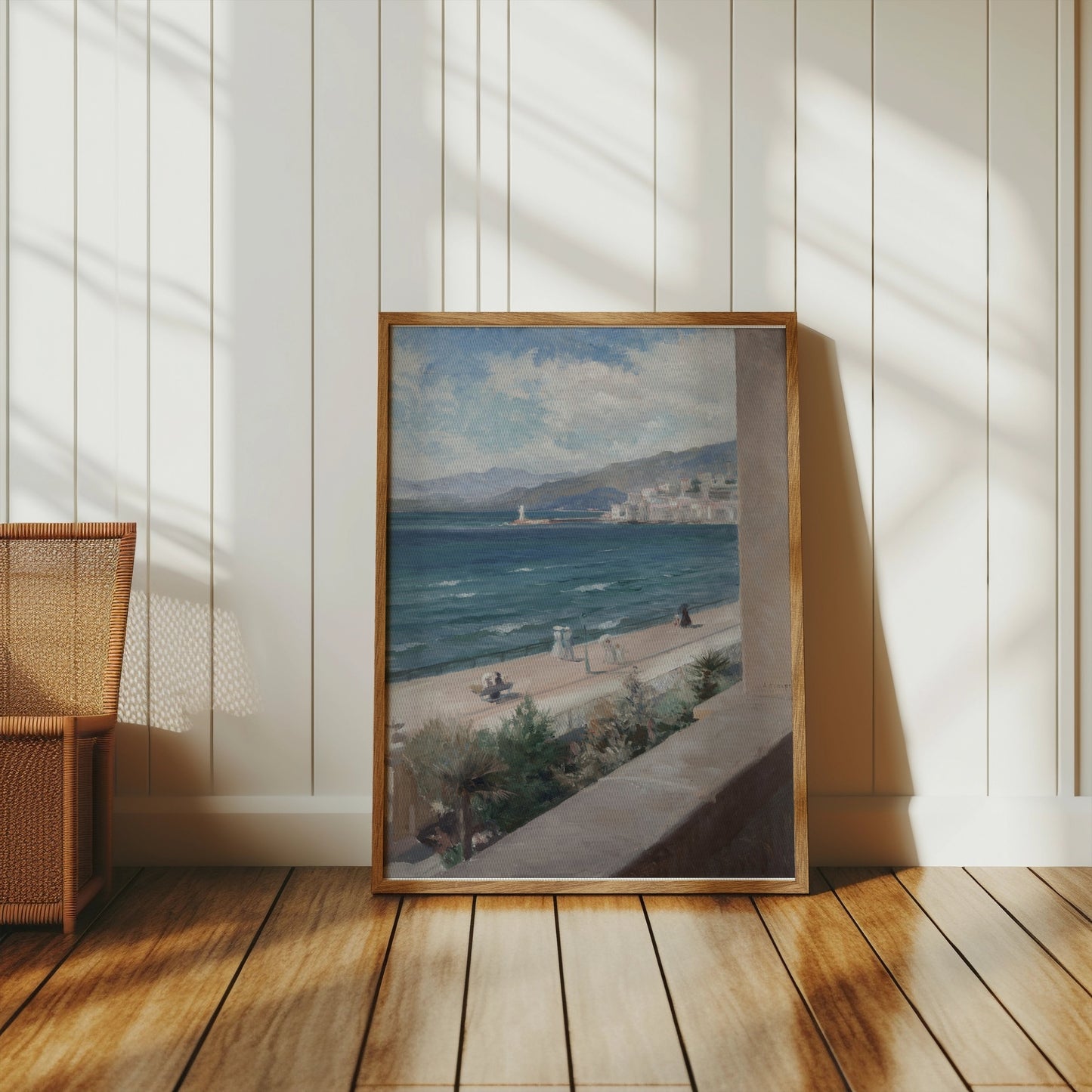 Premium Poster of Beautiful Seaside Promenade Landscape View Posters