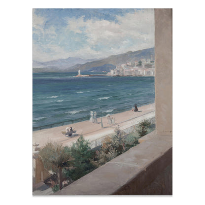 Premium Poster of Beautiful Seaside Promenade Landscape View Posters