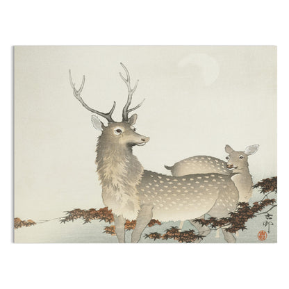 Premium Poster of Beautiful Serene Deer Artwork Japanese Wall Hanging Posters