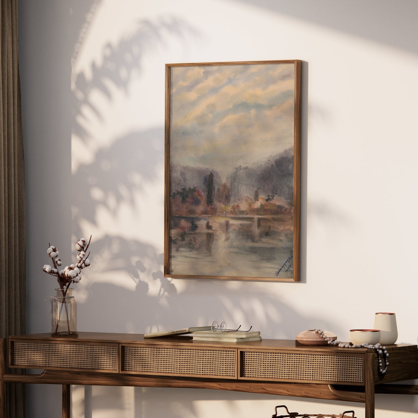 Premium Poster of Beautiful Serene Landscape Watercolor Artwork Posters