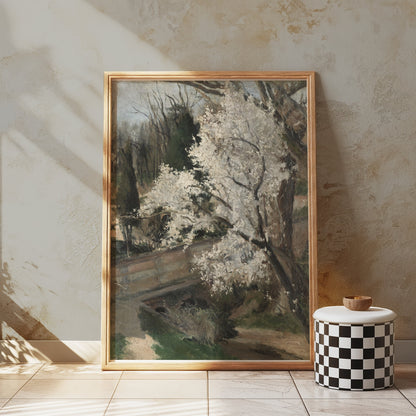 Premium Poster of Beautiful Spring Blossoms with Scenic Background Posters