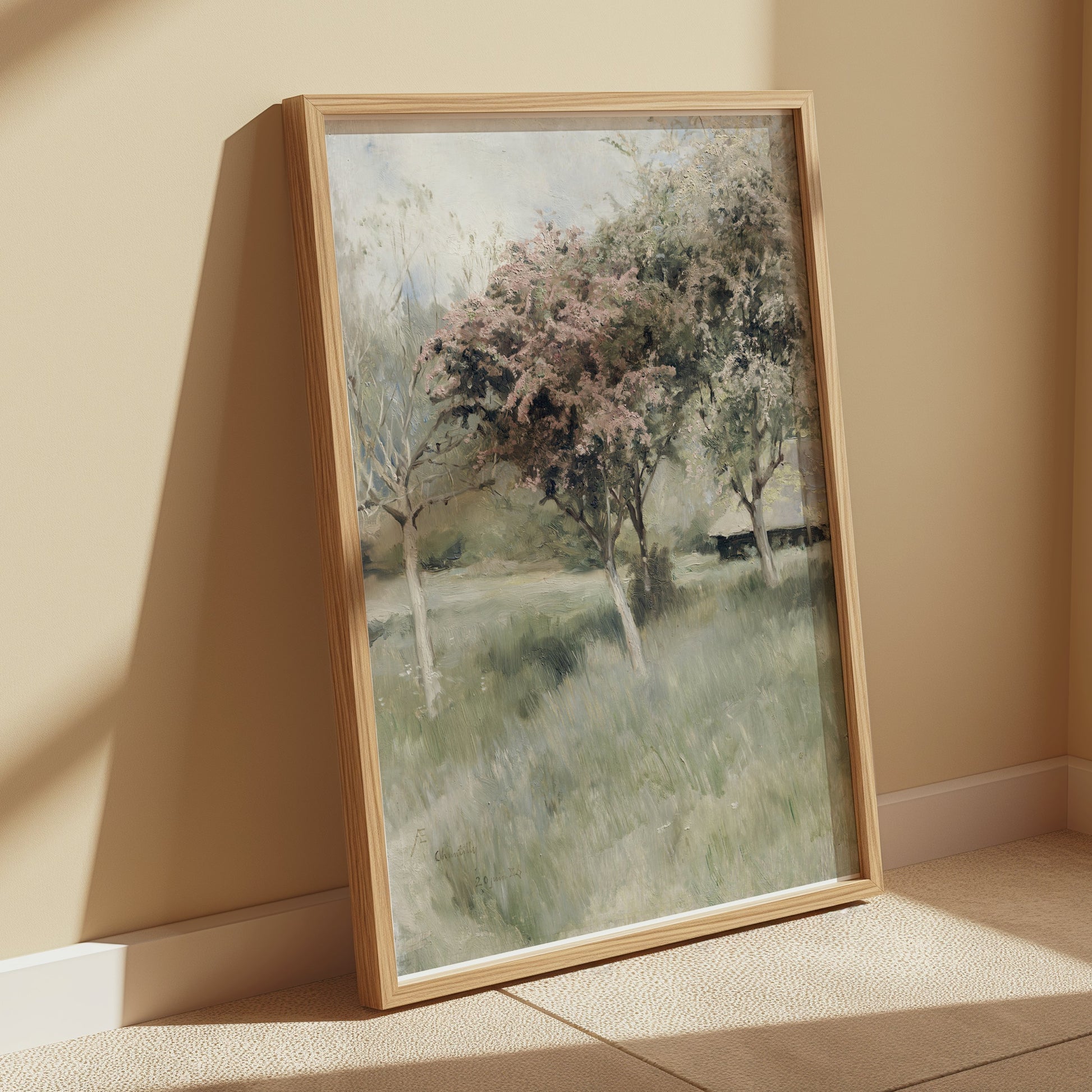Premium Poster of Beautiful Spring Landscape with Blooming Trees Posters