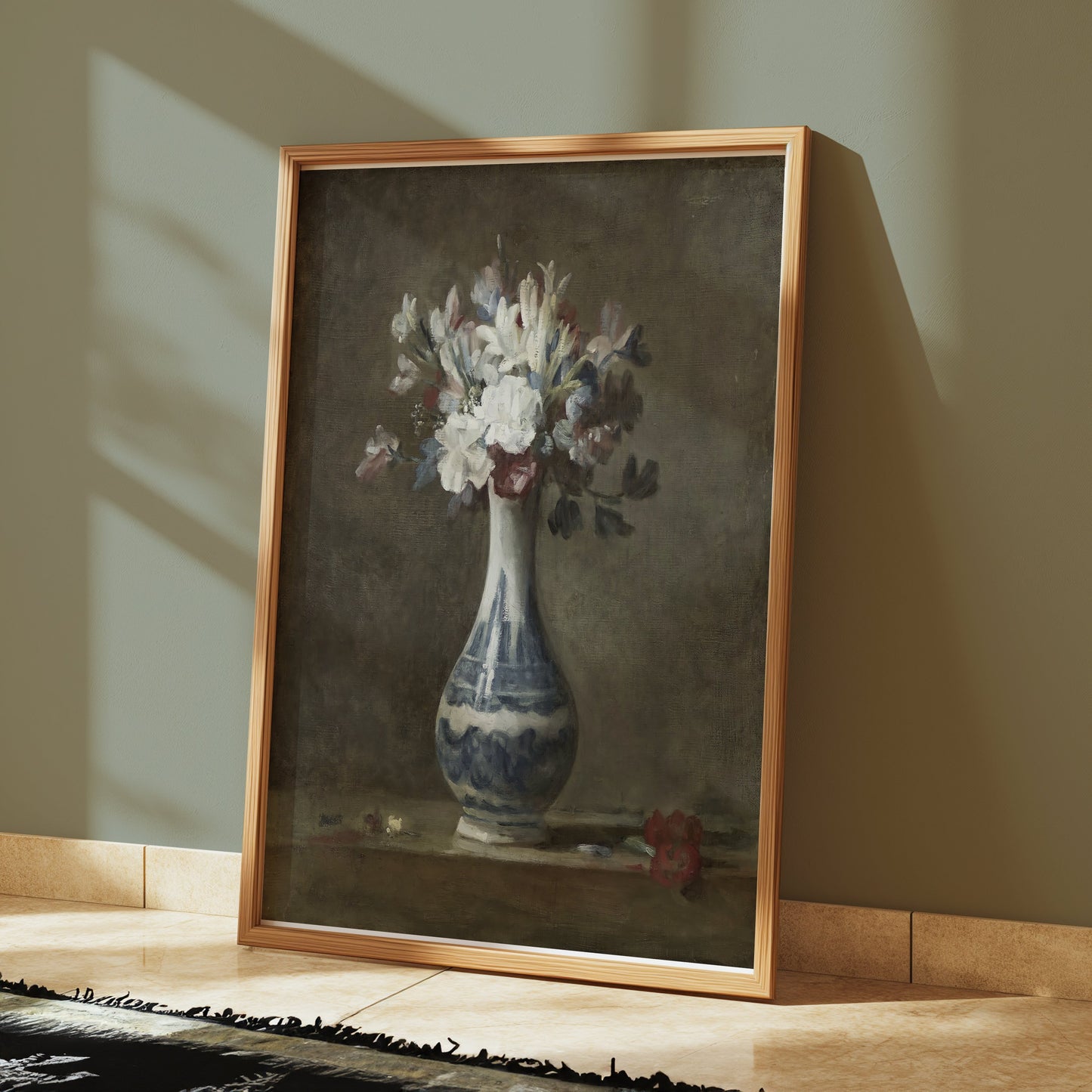 Premium Poster of Beautiful Still Life with Flowers in Vase Posters